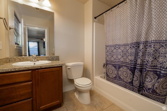 361 E 535 S, Vernal, UT 84078 - full bathroom with tile patterned floors, vanity, and shower / bath combination with curtain