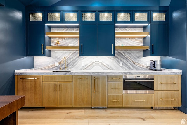 4746 Old Meadow Ln, Park City, UT 84098 - kitchen featuring open shelves, oven, and light countertops
