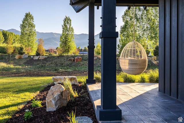 4746 Old Meadow Ln, Park City, UT 84098 - view of patio / terrace with a mountain view
