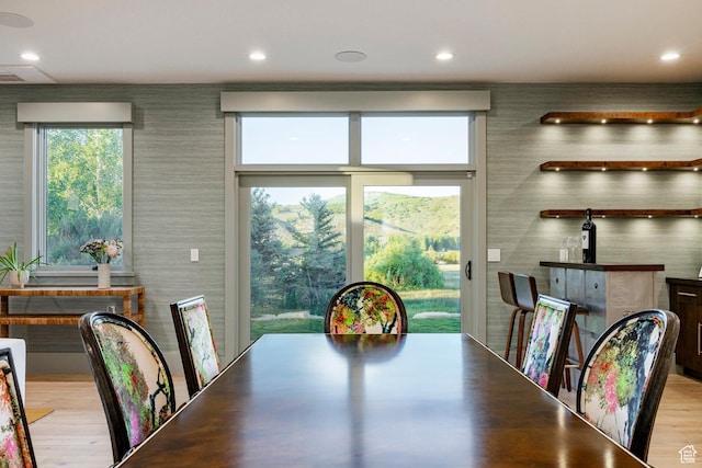 4746 Old Meadow Ln, Park City, UT 84098 - dining area with recessed lighting and wood finished floors
