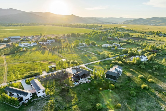 4746 Old Meadow Ln, Park City, UT 84098 - aerial view of property's location with rural landscape and a mountain backdrop