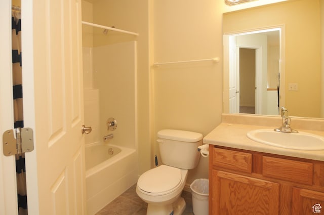 1511 W Leonardo Ln Unit D, West Valley City, UT 84119 - full bathroom with vanity,  shower combination, and tile patterned flooring