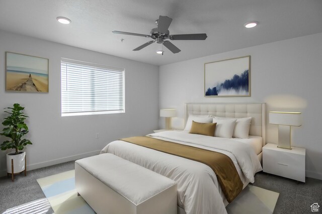 361 W 625 N A-D, Unit A-D Payson, UT 84651 - bedroom with carpet floors, recessed lighting, and ceiling fan