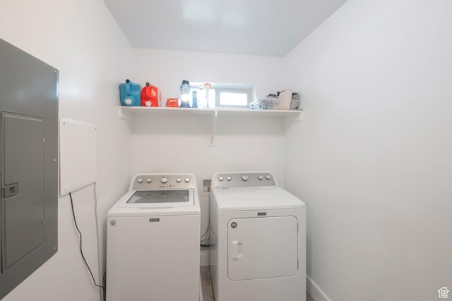 721 S 110 W, Spanish Fork, UT 84660 - washroom featuring washing machine and clothes dryer and electric panel