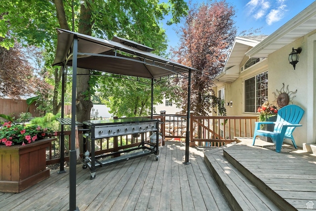 1680 N Camelot Dr E, North Logan, UT 84341 - wooden terrace with a gazebo