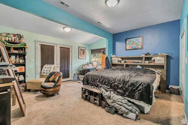 2752 S 9150 W, Magna, UT 84044 - carpeted bedroom featuring lofted ceiling and access to outside