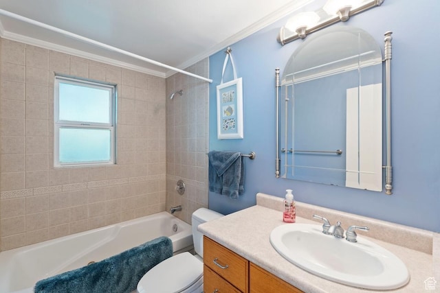 2793 S Davis Blvd, Bountiful, UT 84010 - full bathroom with crown molding, vanity, and shower / washtub combination
