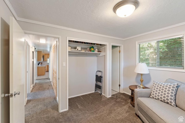 2793 S Davis Blvd, Bountiful, UT 84010 - carpeted bedroom with a textured ceiling, a closet, and crown molding