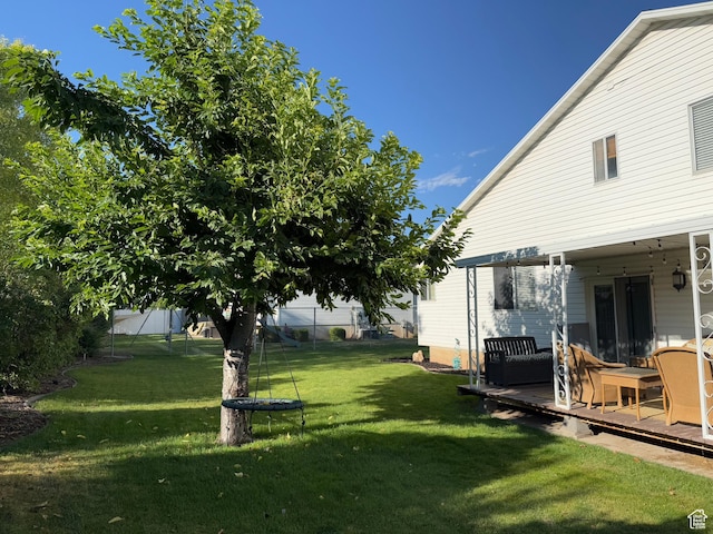 1216 N 2725 W, Layton, UT 84041 - view of yard featuring a deck