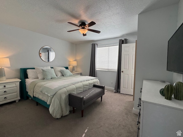 1216 N 2725 W, Layton, UT 84041 - bedroom featuring light carpet, a textured ceiling, and ceiling fan
