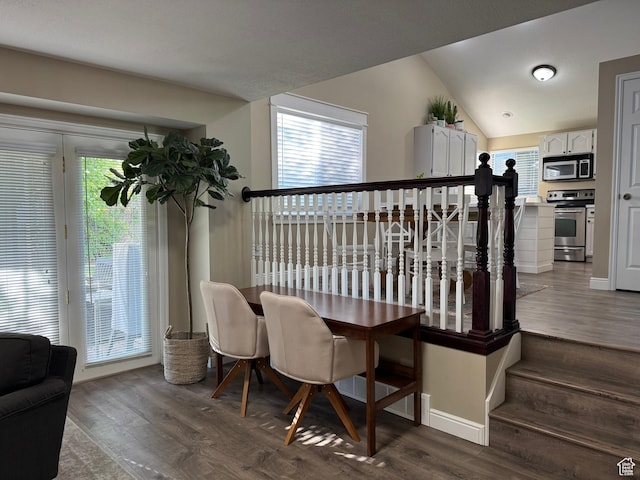 1216 N 2725 W, Layton, UT 84041 - staircase featuring wood finished floors and lofted ceiling