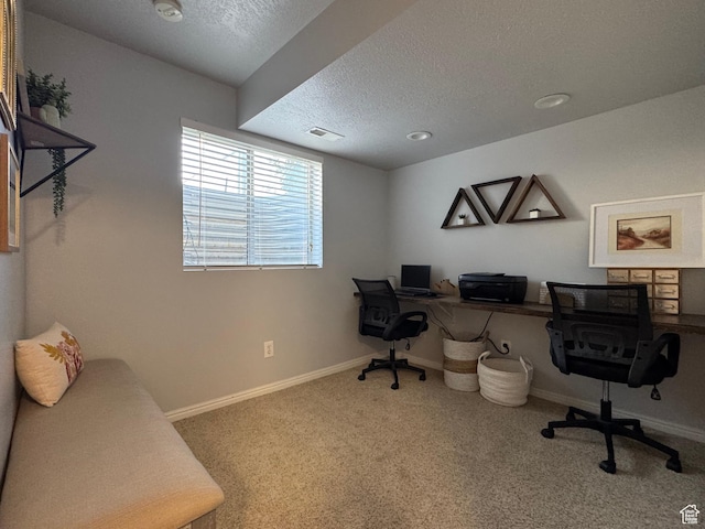 1216 N 2725 W, Layton, UT 84041 - carpeted office featuring a textured ceiling and baseboards