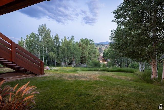 3605 W Wrangler Way, Park City, UT 84098 - view of grassy yard with a mountain view
