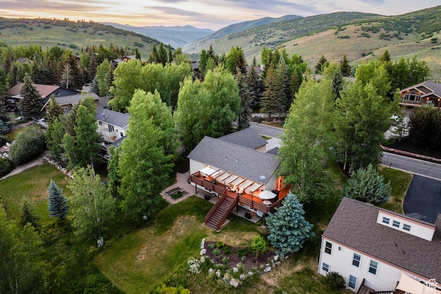 3605 W Wrangler Way, Park City, UT 84098 - view from above of property with a mountain backdrop