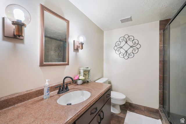 117 E 300 S, Gunnison, UT 84634 - bathroom featuring vanity, an enclosed shower, and tile patterned floors