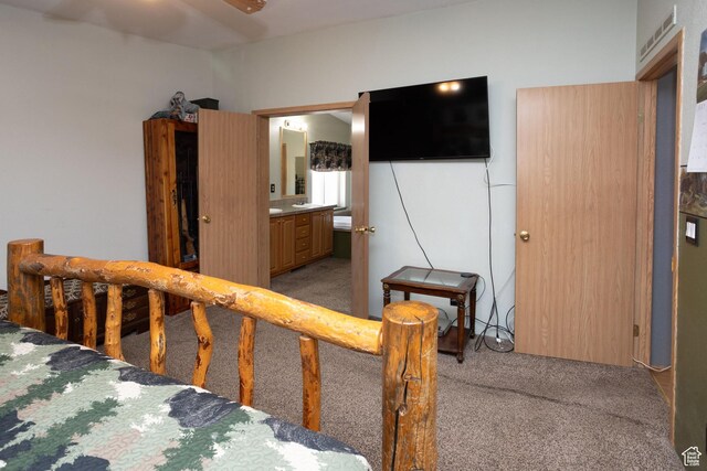 205 W 575 S, Venice, UT 84701 - bedroom with light colored carpet and ensuite bathroom