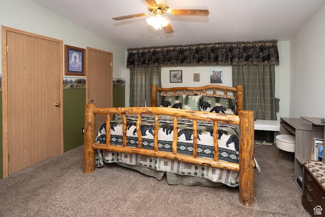 205 W 575 S, Venice, UT 84701 - bedroom with carpet and ceiling fan