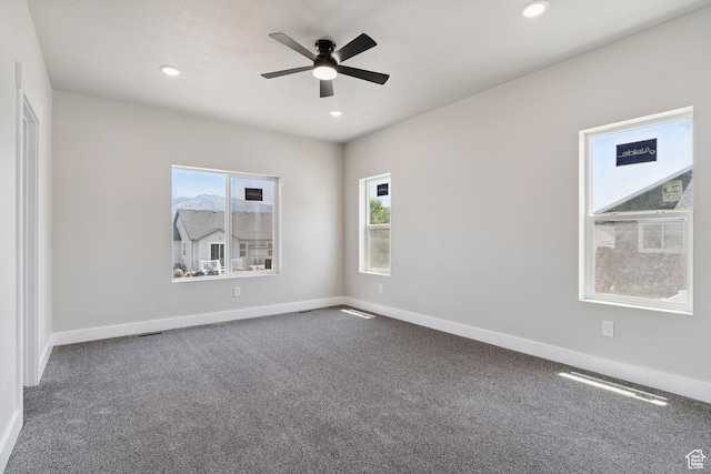 1856 S 2575 W, West Haven, UT 84401 - carpeted empty room featuring a ceiling fan and recessed lighting