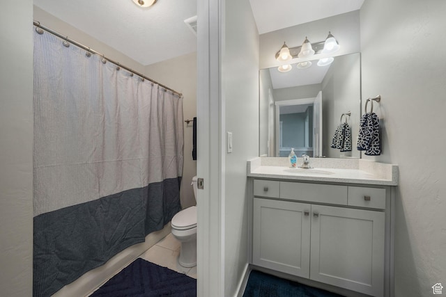 4966 W Kitsap Way Unit 10-532, South Jordan, UT 84009 - bathroom with vanity, tile patterned flooring, and curtained shower