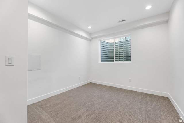 3839 W Saddler Dr, West Jordan, UT 84088 - carpeted empty room with recessed lighting