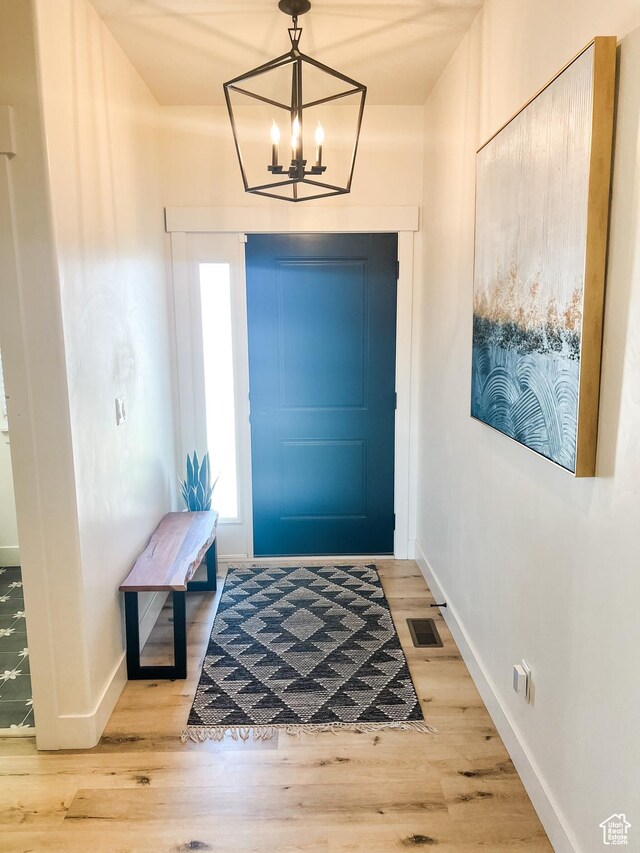 291 W 950 S, Vernal, UT 84078 - entryway with a chandelier and wood finished floors