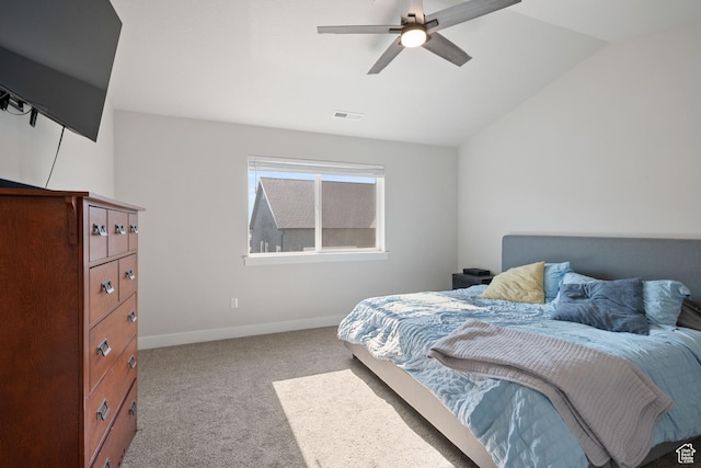 12333 S Pesky Ln, Herriman, UT 84096 - bedroom with carpet flooring, a ceiling fan, and lofted ceiling