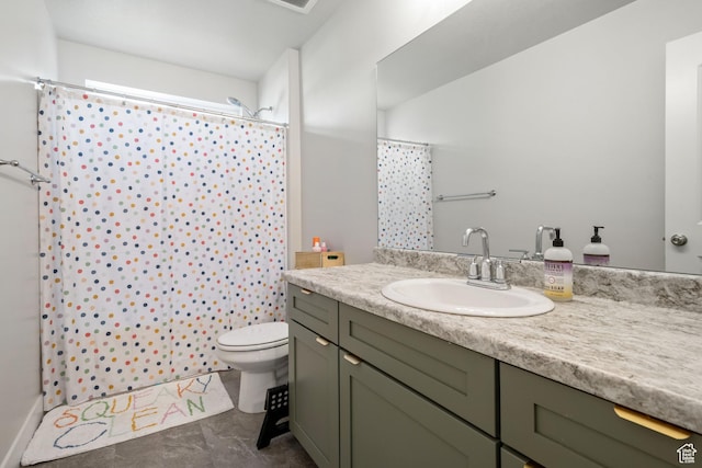 12333 S Pesky Ln, Herriman, UT 84096 - full bath featuring vanity, a shower with shower curtain, and marble finish floors