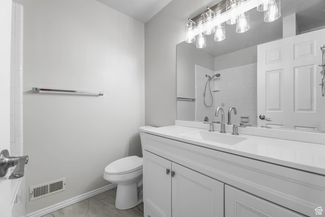 77 W 525 N, Layton, UT 84041 - bathroom featuring marble finish flooring, vanity, and a shower