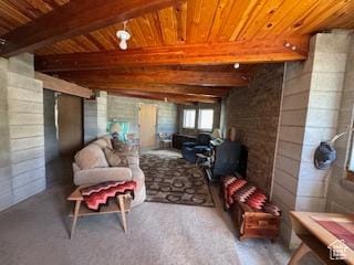 9 Red Cir, Manila, UT 84046 - building lobby featuring a wood ceiling with exposed beams and wooden walls