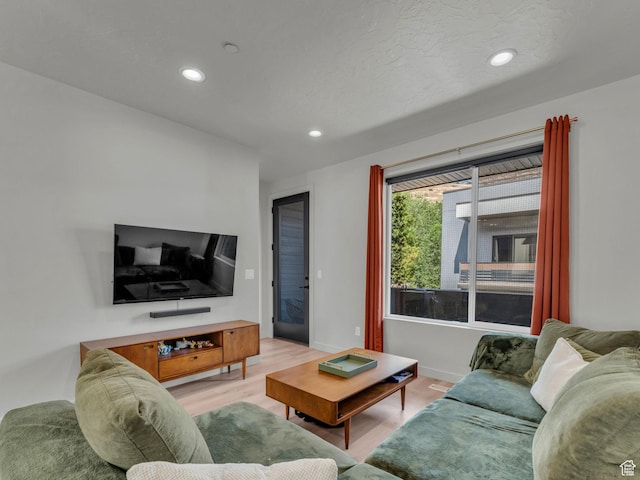351 W 800 N # 9, Salt Lake City, UT 84103 - living room with light wood-style floors and recessed lighting