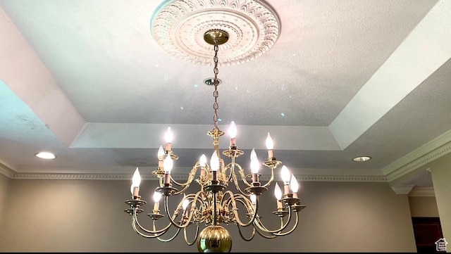 1387 E 260 N, Logan, UT 84321 - detailed view of crown molding, a chandelier, and recessed lighting