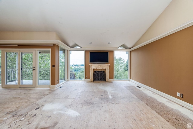 1387 E 260 N, Logan, UT 84321 - unfurnished living room featuring a fireplace and plenty of natural light