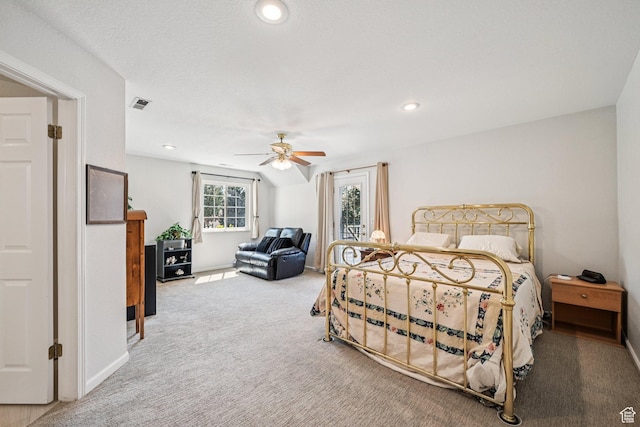 537 E Edindrew Cir, Murray, UT 84107 - bedroom featuring carpet flooring, a ceiling fan, and recessed lighting