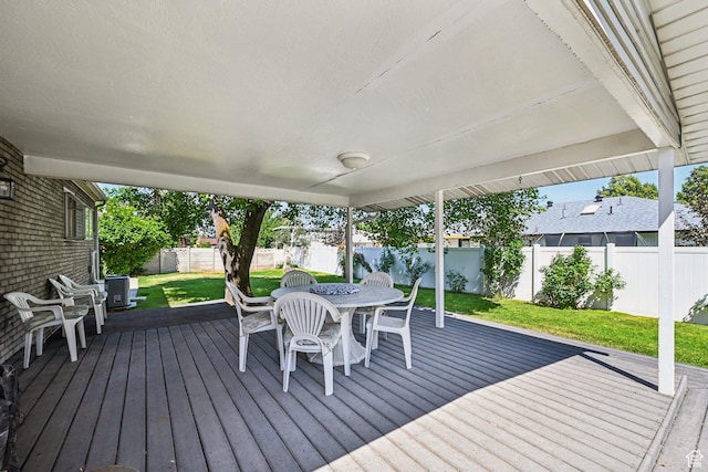 537 E Edindrew Cir, Murray, UT 84107 - deck with a fenced backyard and outdoor dining area