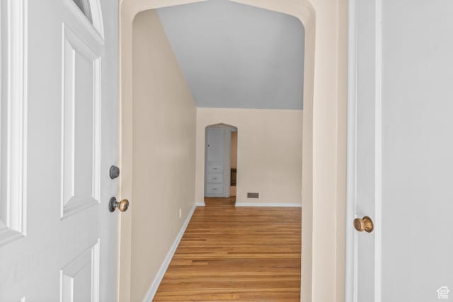3245 S 1000 E, Millcreek, UT 84106 - hall with arched walkways and light wood-type flooring