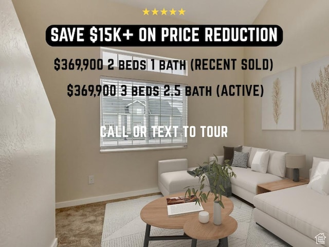 475 N Redwood Rd Unit 80, Salt Lake City, UT 84116 - living room with carpet and baseboards