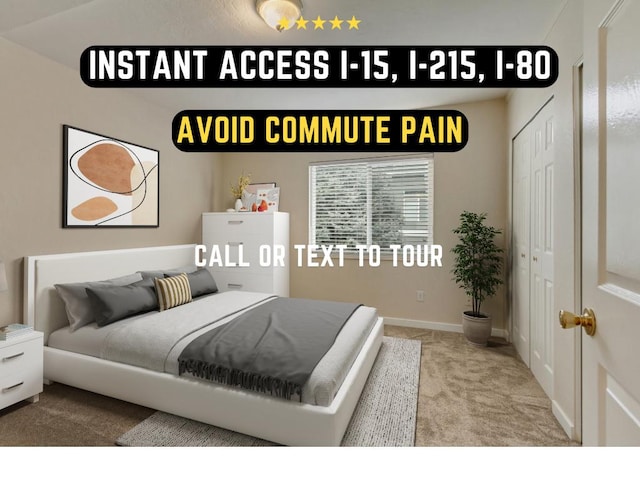 475 N Redwood Rd Unit 80, Salt Lake City, UT 84116 - carpeted bedroom with a closet and baseboards