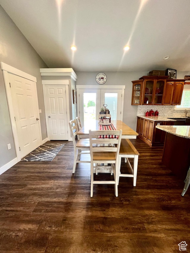 80 N 200 W, Central Valley, UT 84754 - dining space featuring dark wood-style flooring, healthy amount of natural light, and recessed lighting