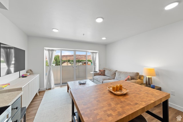 443 Kane Creek Blvd Unit 212, Moab, UT 84532 - living area with wood finished floors and recessed lighting