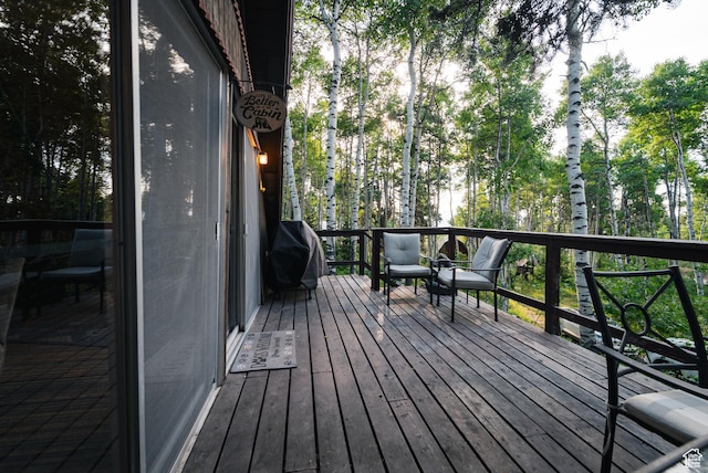 11106 E Greenbriar Rd Unit 462, Heber City, UT 84032 - deck featuring view of scattered trees and grilling area