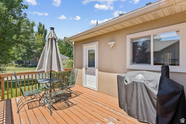 562 E 260 S, Midway, UT 84049 - wooden deck with area for grilling and outdoor dining space