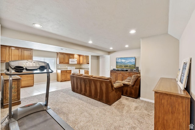 562 E 260 S, Midway, UT 84049 - living room featuring recessed lighting and light colored carpet