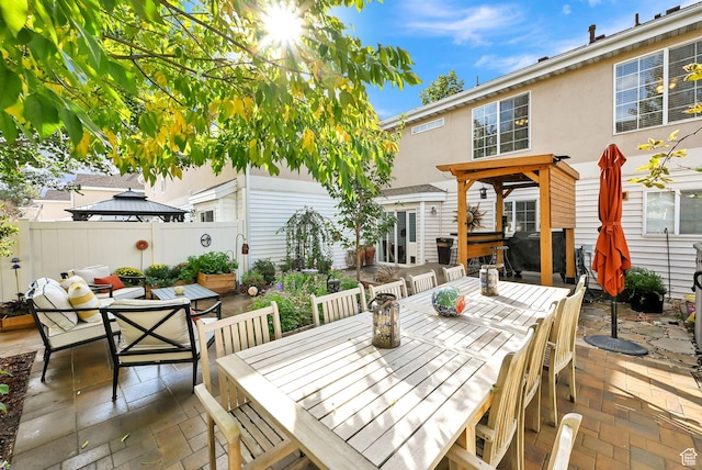 11999 S Draperville Ave, Draper, UT 84020 - wooden deck featuring outdoor dining area and a patio area