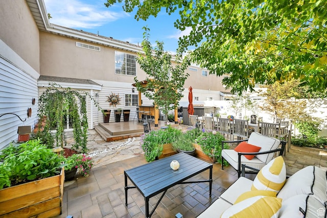 11999 S Draperville Ave, Draper, UT 84020 - view of patio featuring outdoor dining area and an outdoor hangout area