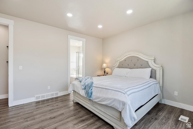 3359 N Redshoulder Dr, Layton, UT 84040 - bedroom with wood finished floors, recessed lighting, and connected bathroom
