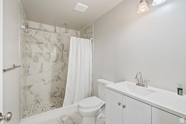 3359 N Redshoulder Dr, Layton, UT 84040 - bathroom featuring marble look tiles, tiled shower, and vanity