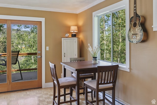 1519 Pine Needle Cir, Coalville, UT 84017 - dining space featuring baseboards and ornamental molding