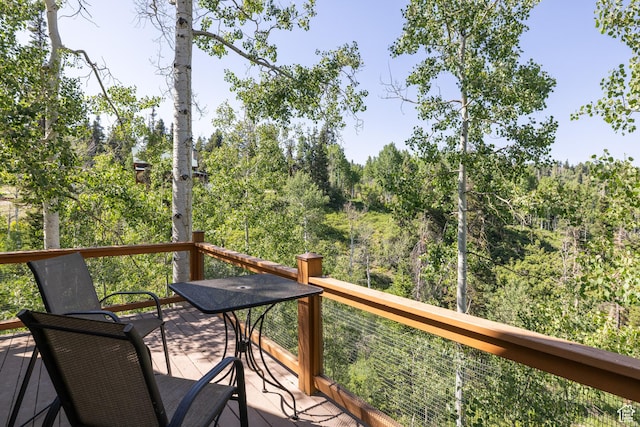 1519 Pine Needle Cir, Coalville, UT 84017 - wooden deck with a view of trees