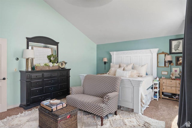 3371 W Waterbridge Cv Unit 417, South Jordan, UT 84095 - bedroom featuring lofted ceiling and carpet