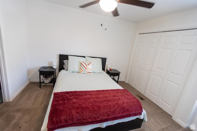 45 S 850 E Unit 8, Provo, UT 84606 - bedroom with carpet floors, ceiling fan, and a closet